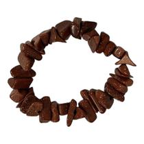 Pulseira Pedra do Sol Natural Goldstone Brilhante