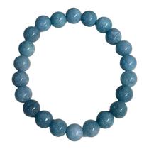 Pulseira Pedra Natural Água Marinha ul Claro 8 Mm Harmonia