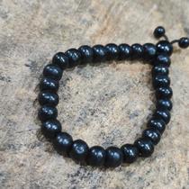 Pulseira Pedra Natural Força E Proteção - Japamala Preto Pulseira Pedra Natural Força E Proteção - Japamala Preto