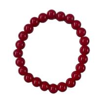 Pulseira Pedra Natural Jade Vermelho Vivo 8 mm