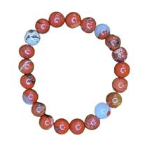 Pulseira Pedra Natural Jaspe Vermelha 8 mm proteção
