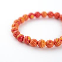 Pulseira Pedra Natural Malaquita Laranja 8 mm