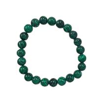 Pulseira Pedra Natural Malaquita Verde 8 Mm Proteção