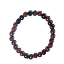 Pulseira Pedra Obsidiana Mahogany Bolinha 6mm Fio Silicone Pulseira Pedra Obsidiana Mahogany Bolinha 6mm Fio Silicone