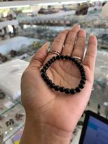 Pulseira Pedra Obsidiana Negra bolinha 6mm Pulseira Pedra Obsidiana Negra bolinha 6mm