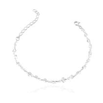 Pulseira Pedrinhas Cristal Banhada a Prata