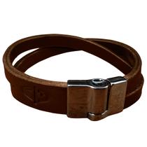Pulseira Peniche Em Couro Bovino Masculina Feminina Com Fecho Magnético
