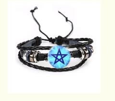 Pulseira Pentagrama Wicca Unissex Ajustável Pulseira Pentagrama Wicca Unissex Ajustável