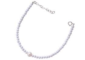 Pulseira Pérola 6mm + Pérola 2mm Pulseira Pérola 6mm + Pérola 2mm