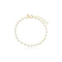 Pulseira Pérola Banhada a Ouro 18k