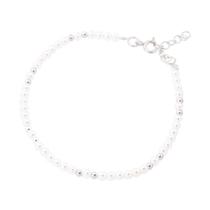 Pulseira Pérola Bolinhas Prata Pulseira Pérola Bolinhas Prata