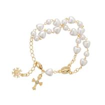 Pulseira Pérola Duas Dezenas de Coração Pulseira Pérola Duas Dezenas de Coração