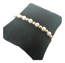 Pulseira Pérola Gravatinha Folheado A Ouro 18k Semi Joia