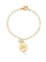Pulseira Pérola Pequena Pingente Espírito Santo Pulseira Pérola Pequena Pingente Espírito Santo