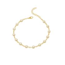 Pulseira Pérolas Brancas - Banhada em Ouro 18k Pulseira Pérolas Brancas - Banhada em Ouro 18k