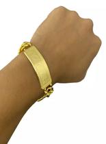 Pulseira Personalizada 777 Grumet 13mm Banhado A Ouro 18k