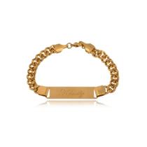 Pulseira Personalizada Com Nome Chapado Folheado Em Ouro 18k F027