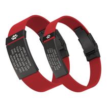 Pulseira Personalizada de Alerta Médico ROAD iD em Silicone Pulseira Personalizada de Alerta Médico ROAD iD em Silicone