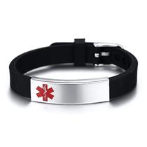 Pulseira Personalizada Identificação Idosos Crianças Esporte AZUL