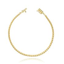 Pulseira Peruana de Ouro 24K Grossa 2,5mm Banhada a Ouro Pulseira Peruana de Ouro 24K Grossa 2,5mm Banhada a Ouro