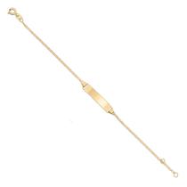 Pulseira Piastrine Bebê Infantil Chapinha De Ouro 18k 750