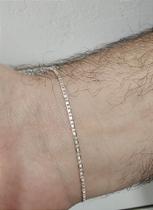 Pulseira piastrine fio 040 masculina prata 925 Pulseira piastrine fio 040 masculina prata 925