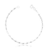 Pulseira Piastrine Masculina Fina Banhada a Prata 925 Pulseira de Prata