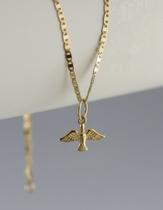 Pulseira Piastrine Pingente Espirito Santo 21 Cm Ouro 18k Amarelo Pulseira Piastrine Pingente Espirito Santo 21 Cm Ouro 18k Amarelo