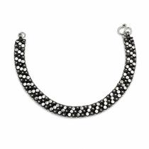 Pulseira Pikun Circulo 3 Carreiras 8mm Prata de Bali 925 Pulseira Pikun Circulo 3 Carreiras 8mm Prata de Bali 925
