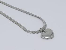 Pulseira pingente coração Aço Inoxidável