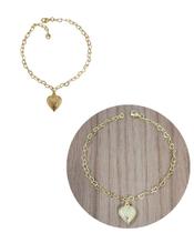 Pulseira Pingente Coração Folheado Ouro 18k (3 camadas ouro) Pulseira Pingente Coração Folheado Ouro 18k (3 camadas ouro)