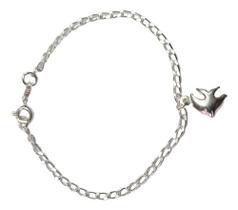 Pulseira Pingente Peixe Infantil Prata 925 Legítima Cx Velud Pulseira Pingente Peixe Infantil Prata 925 Legítima Cx Velud