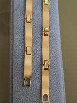 Pulseira Placa Masculina em Semijoias Banhado a Ouro 18 k. cod.50808