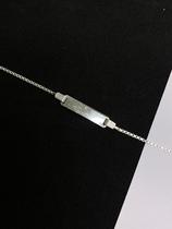 Pulseira Placa P Prata 925
