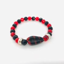 Pulseira Pomba gira búzios cristal e silicone