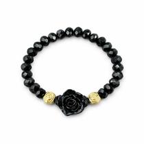 Pulseira Pomba Gira Dama da Noite Rosa Negra Cristal S Pulseira Pomba Gira Dama da Noite Rosa Negra Cristal S