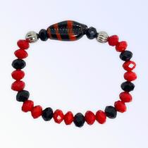 Pulseira Pomba Gira Preta E Vermelha Búzios Cristal Pulseira Pomba Gira Preta E Vermelha Búzios Cristal