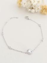 Pulseira Ponto de Luz 5A em Prata 925 com Ródio - Elegância e Sofisticação Pulseira Ponto de Luz 5A em Prata 925 com Ródio - Elegância e Sofisticação