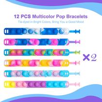 Pulseira pop 12PCS atualizada Push Pop Bracelet Fidget Brinquedos A Pulseira pop 12PCS atualizada Push Pop Bracelet Fidget Brinquedos A