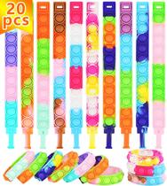 Pulseira Pop Fidget It a granel para crianças, pacote de brinquedos Mini Pop Its Fidget Poppers para meninas, lembrancinhas de festa Popits para crianças, meias de Natal para crianças, pacote Popitsfidgets durável e ajustável 20 unidades Pulseira Pop Fidget It a granel para crianças, pacote de brinquedos Mini Pop Its Fidget Poppers para meninas, lembrancinhas de festa Popits para crianças, meias de Natal para crianças, pacote Popitsfidgets durável e ajustável 20 unidades