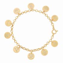 Pulseira Portuguesa Dez Mandamentos Ouro 18k 750