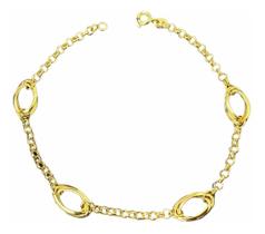 Pulseira portuguesa e elo oval ouro 18k Pulseira portuguesa e elo oval ouro 18k
