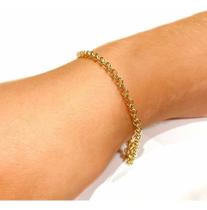 Pulseira Portuguesa Em Ouro 18k Bracelete Elo Português Feminina