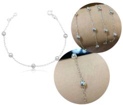 Pulseira Prata 925 Bolinha 5MM Elegância Simples e Sofisticada RF183 Pulseira Prata 925 Bolinha 5MM Elegância Simples e Sofisticada RF183