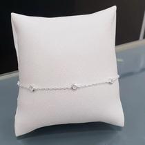 Pulseira Prata 925 com 5 Pedras de Zircônia 4mm - 16cm + 5cm Extensor Pulseira Prata 925 com 5 Pedras de Zircônia 4mm - 16cm + 5cm Extensor