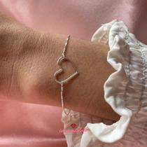 Pulseira Prata 925 Coração - Helena