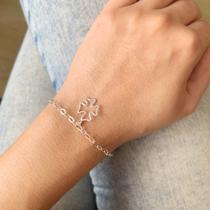 Pulseira Prata 925 Delicada Trevo Joia Presente