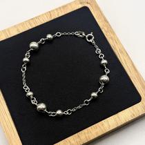 Pulseira Prata 925 Esferas de Dois Tamanhos Pulseira Prata 925 Esferas de Dois Tamanhos