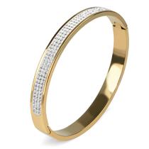 Pulseira Prata 925 Feminina Bracelete Ouro 18k Cravejada Presente Luxo Elegante Brilhante