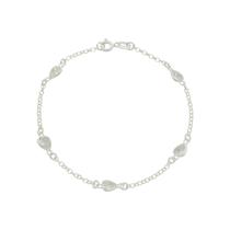 Pulseira Prata 925 Feminina Choker Zircônia Branco Coração